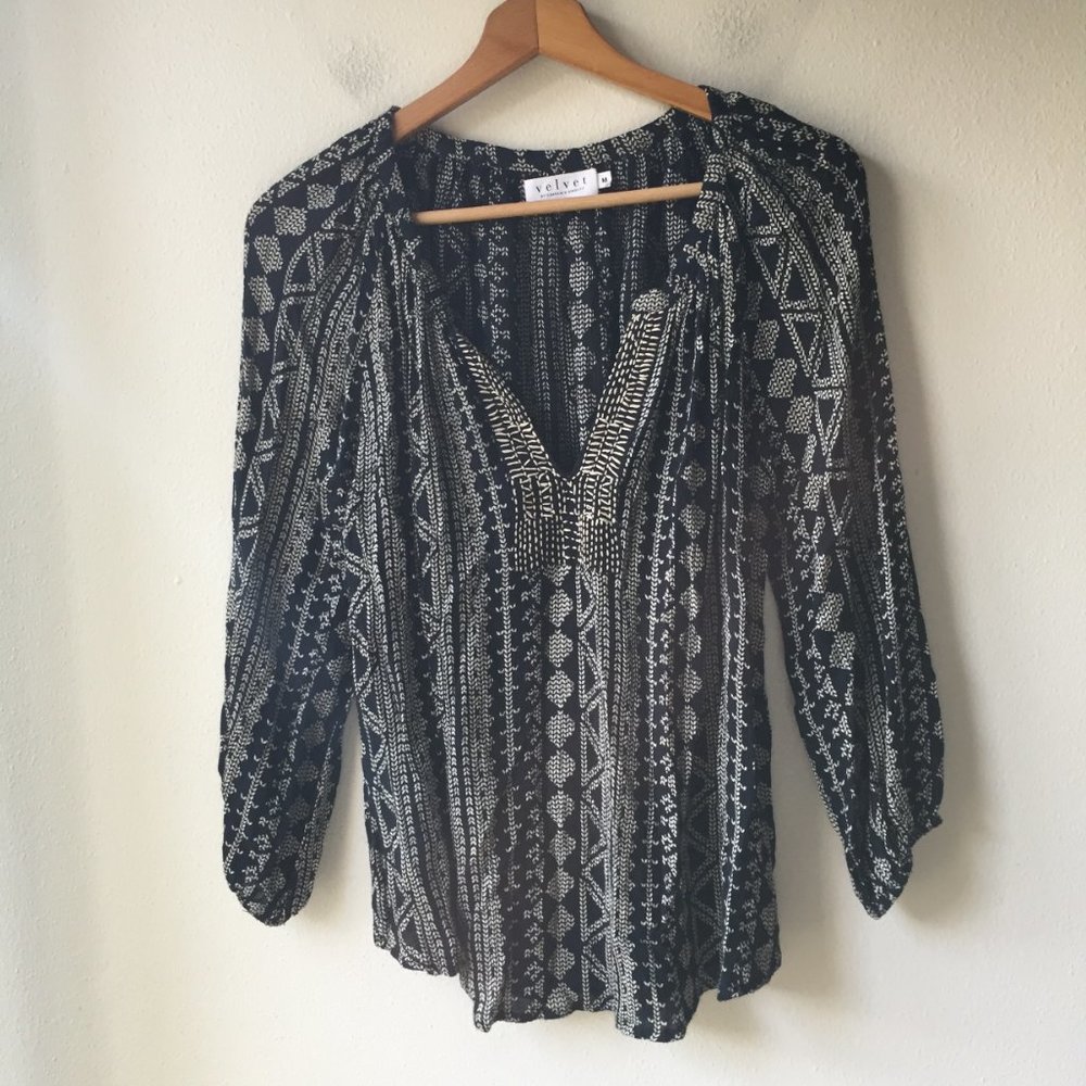Velvet by Graham & Spencer Dominica Peasant Blouse - Picture 4 of 8